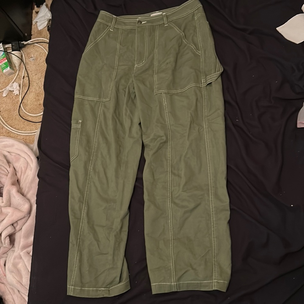 Olive green baggy jeans - Picture 1 of 1